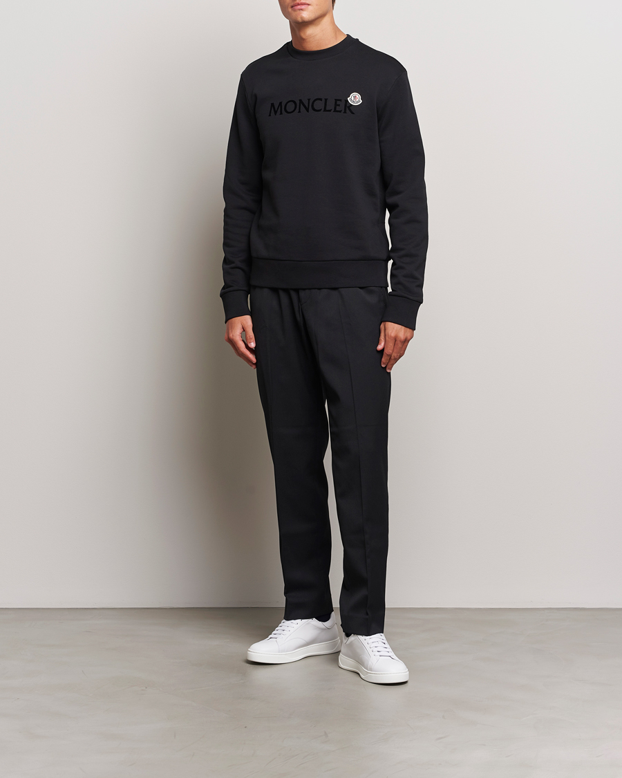 Homme | Pulls Et Tricots | Moncler | Lettering Logo Sweatshirt Black