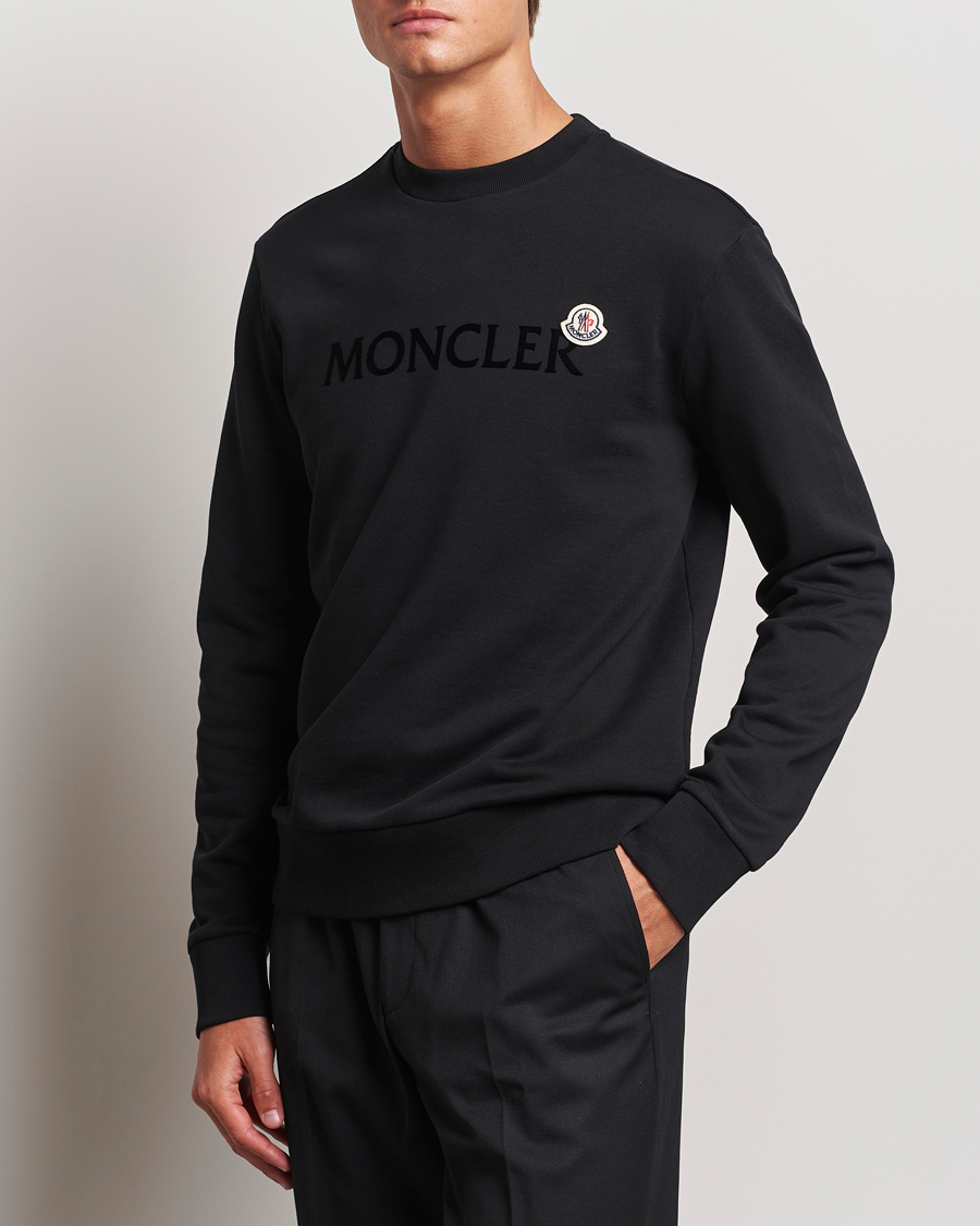 Homme | Pulls Et Tricots | Moncler | Lettering Logo Sweatshirt Black