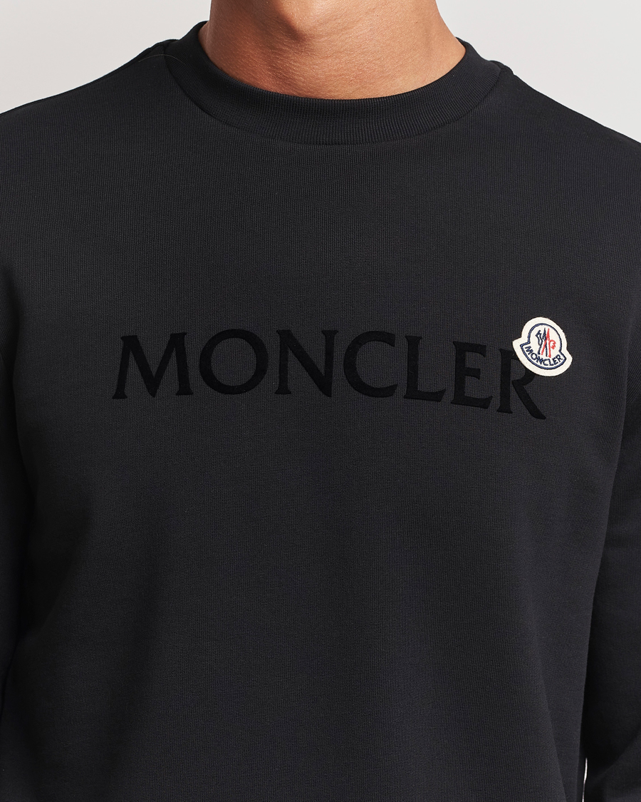 Homme | Pulls Et Tricots | Moncler | Lettering Logo Sweatshirt Black