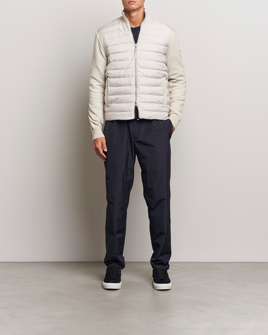 Homme | Manteaux Et Vestes | Moncler | Full Zip Padded Cardigan Off White