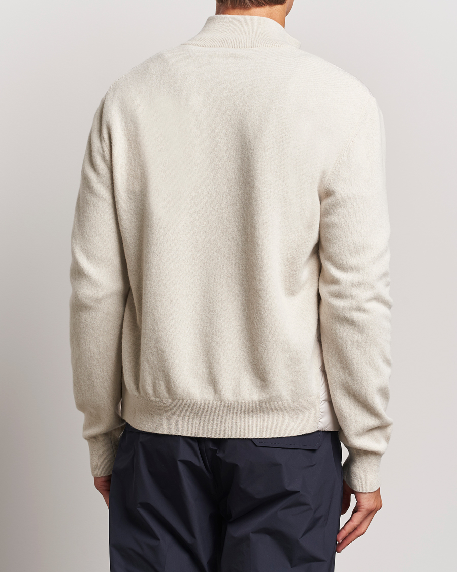 Homme | Manteaux Et Vestes | Moncler | Full Zip Padded Cardigan Off White