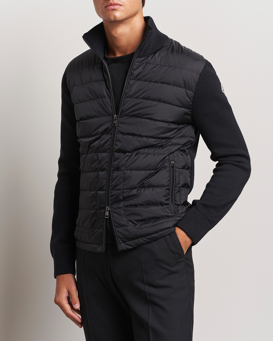 Homme | Manteaux Et Vestes | Moncler | Hybrid Zip Sweater Black