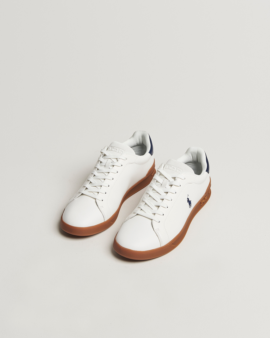 Homme | Polo Ralph Lauren Heritage Count II Low Sneaker Deckwash White/Navy | Polo Ralph Lauren | Heritage Count II Low Sneaker Deckwash White/Navy