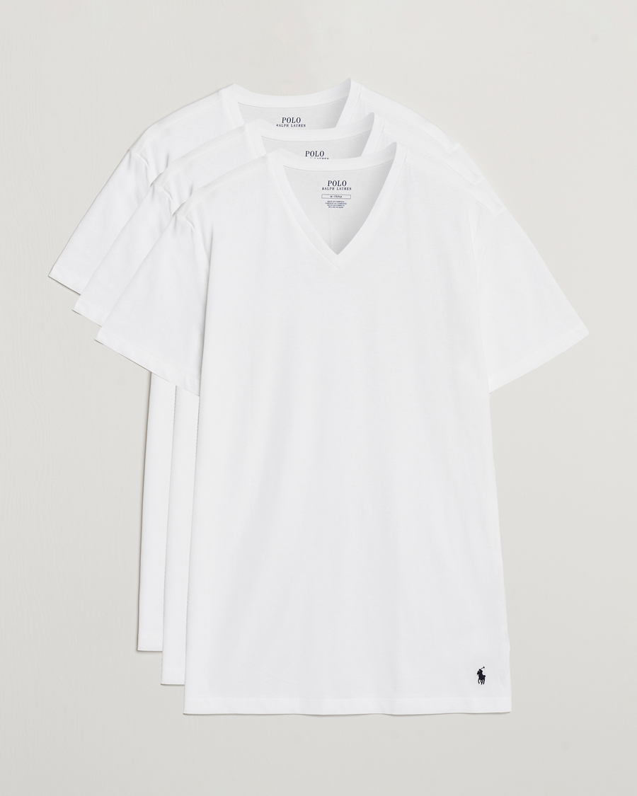 Homme | T-shirts | Polo Ralph Lauren | 3-Pack V Neck T-Shirt White