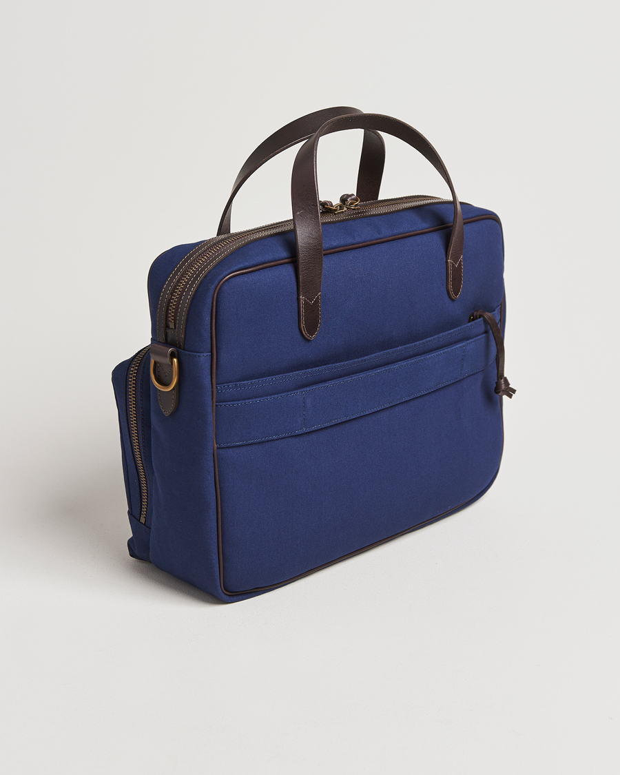 Heren | Polo Ralph Lauren Commuter Canvas Messenger Bag Newport Navy/Dk Brown | Polo Ralph Lauren | Commuter Canvas Messenger Bag Newport Navy/Dk Brown