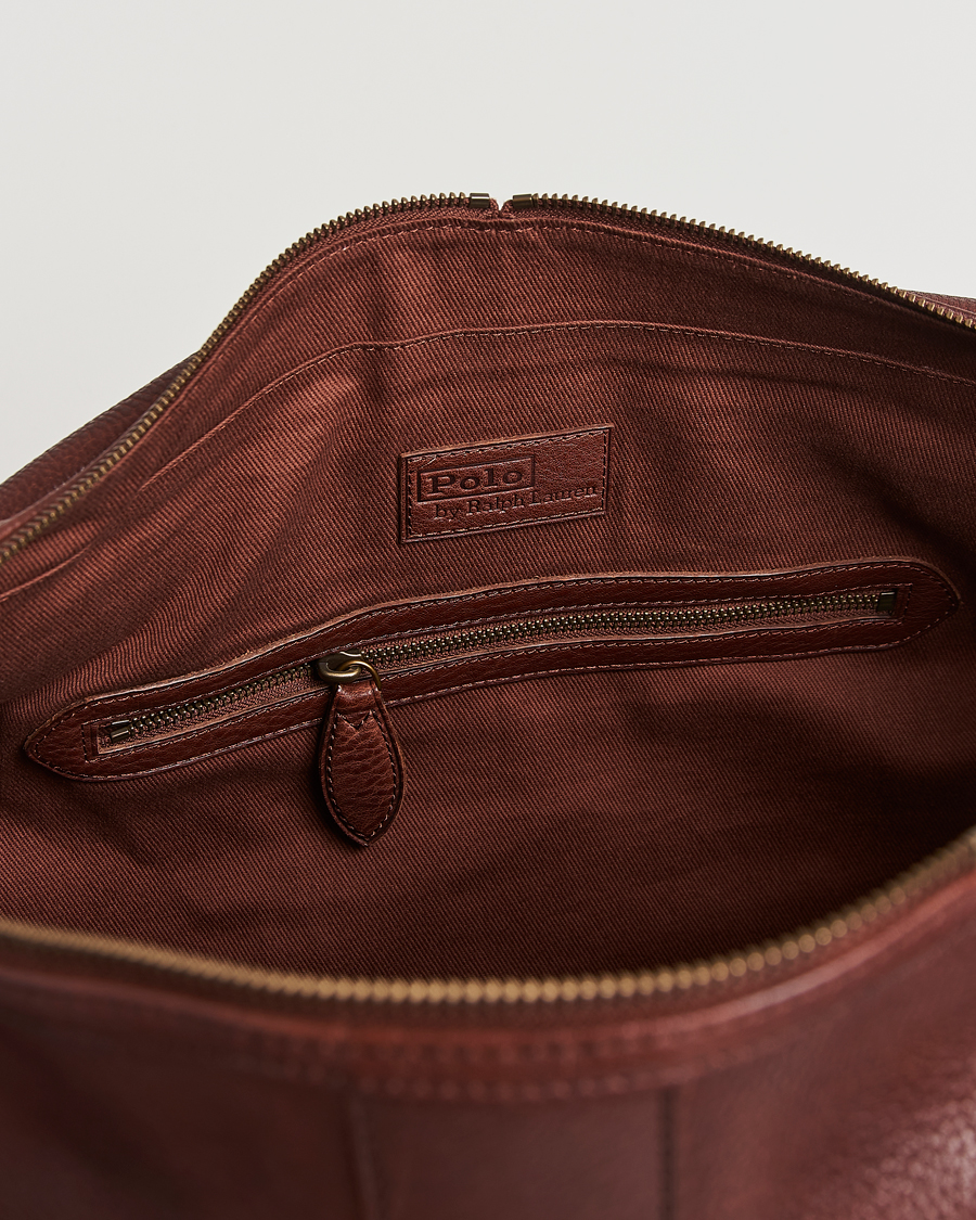 Homme | Sacs | Polo Ralph Lauren | Washed Leather Heritage Duffle Bag British Tan