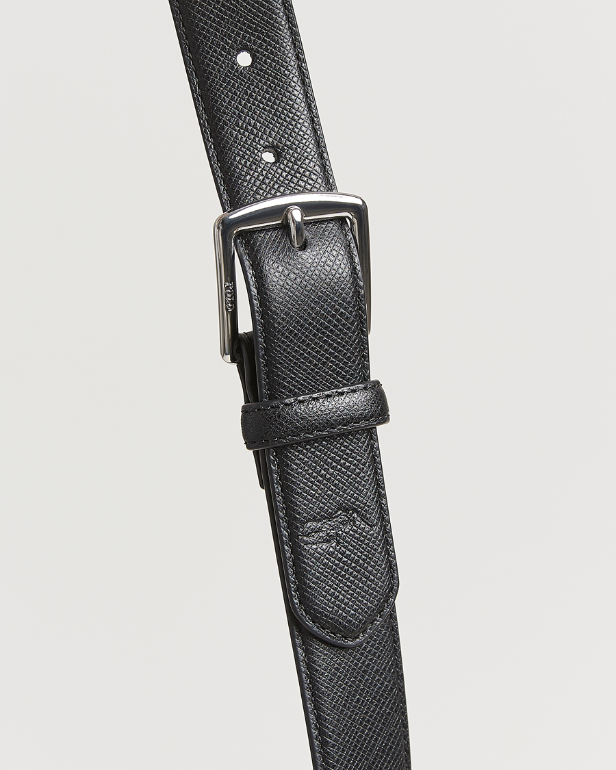 Heren | Polo Ralph Lauren Saffiano Leather Belt Black | Polo Ralph Lauren | Saffiano Leather Belt Black