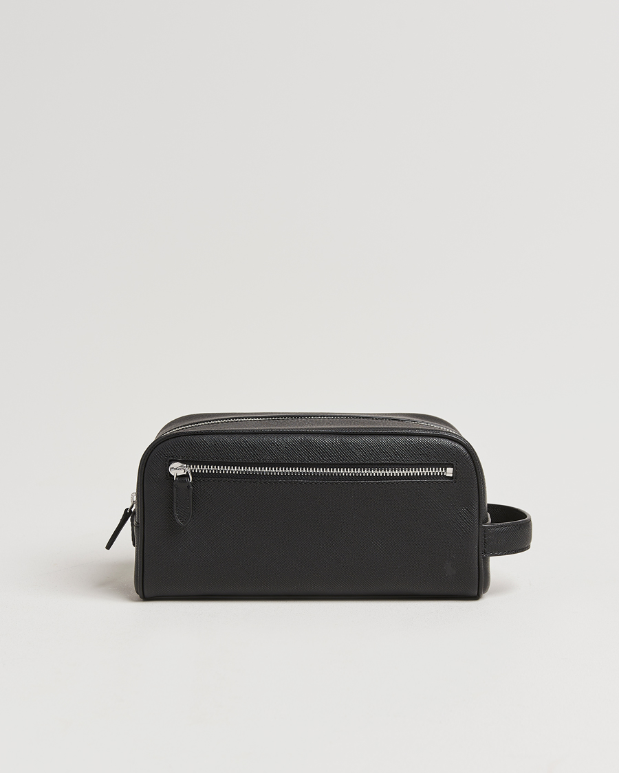 Heren | Polo Ralph Lauren Saffiano Leather Washbag Black | Polo Ralph Lauren | Saffiano Leather Washbag Black