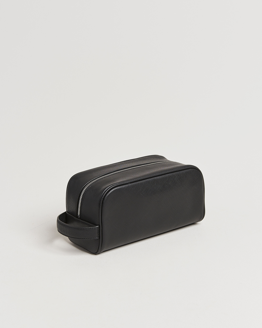 Heren | Polo Ralph Lauren Saffiano Leather Washbag Black | Polo Ralph Lauren | Saffiano Leather Washbag Black