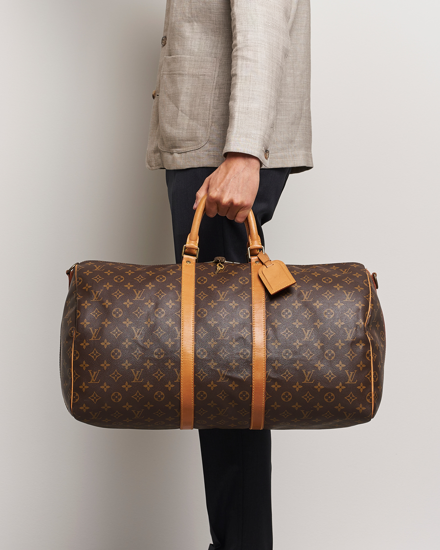 Homme | Louis Vuitton Pre-Owned Keepall Bandoulière 55 Monogram  | Louis Vuitton Pre-Owned | Keepall Bandoulière 55 Monogram 