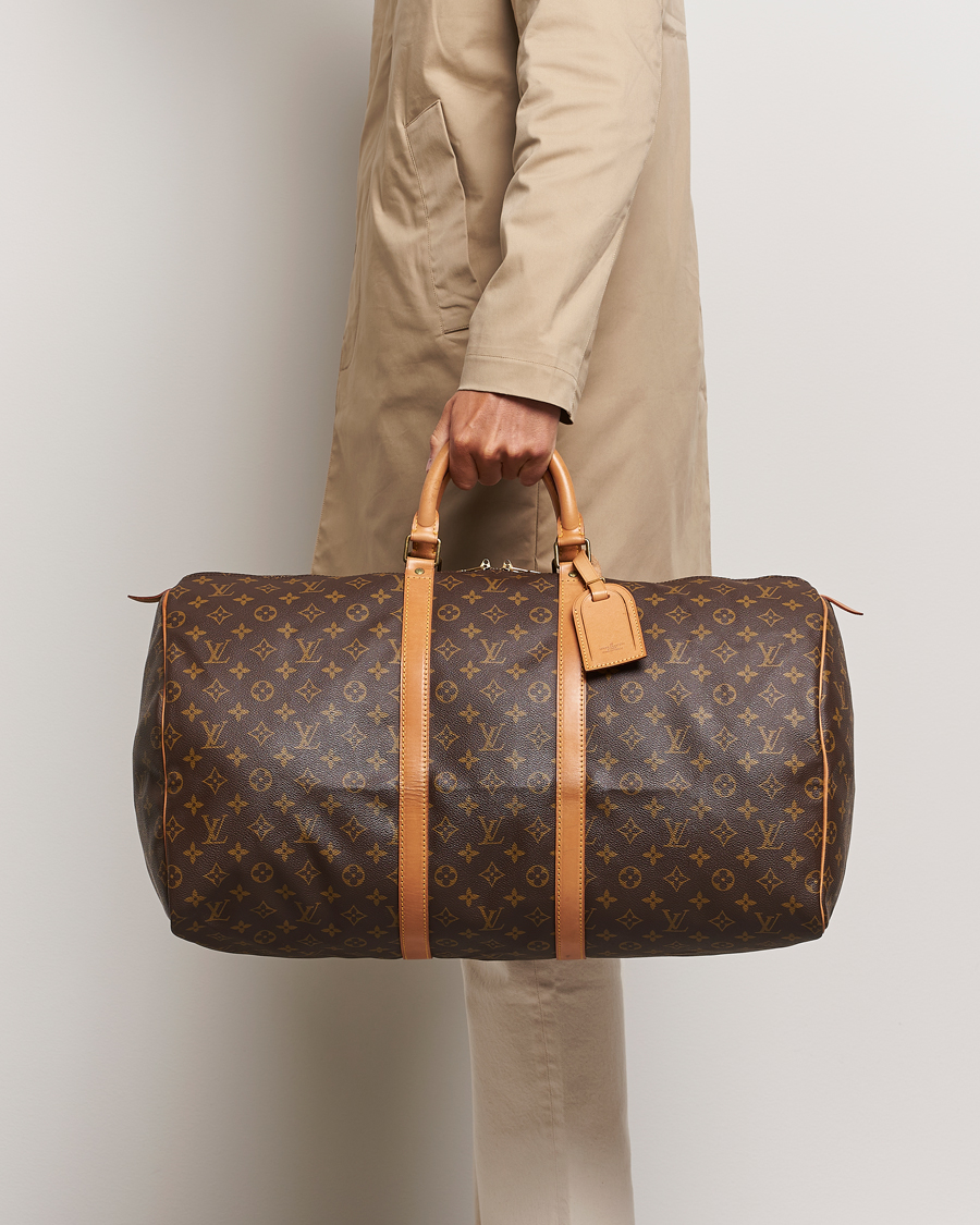 Homme | Louis Vuitton Pre-Owned Keepall 55 Bag Monogram | Louis Vuitton Pre-Owned | Keepall 55 Bag Monogram