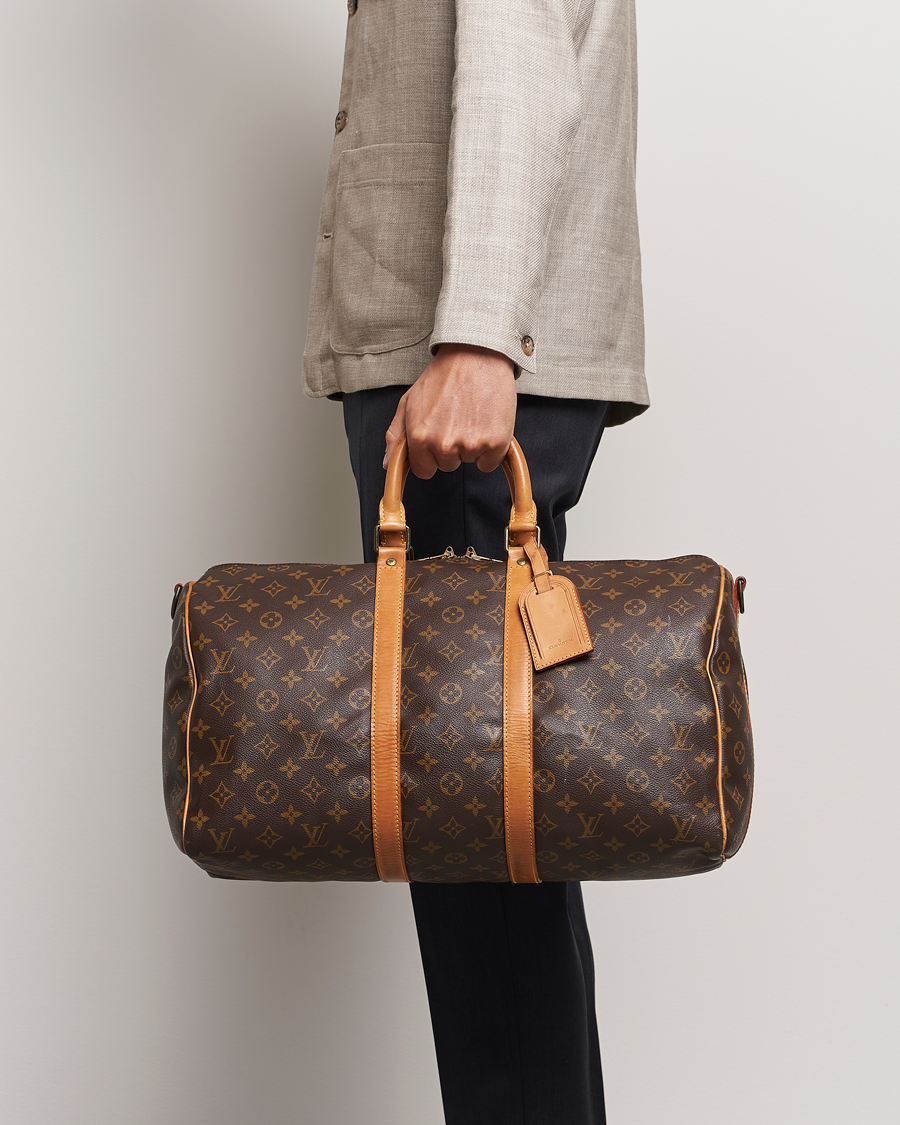 Homme | Louis Vuitton Pre-Owned Keepall Bandoulière 45 Monogram | Louis Vuitton Pre-Owned | Keepall Bandoulière 45 Monogram