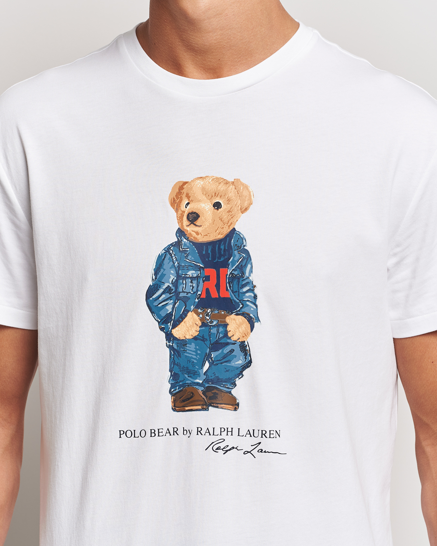 Heren | T-shirts | Polo Ralph Lauren | Crew Neck T-Shirt White Denim Bear