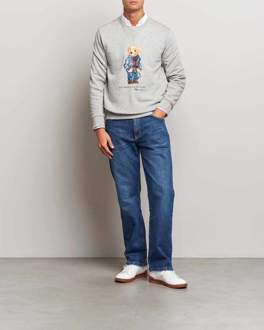 Heren | Truien | Polo Ralph Lauren | Crew Neck Sweatshirt Andover Heather Denim Bear