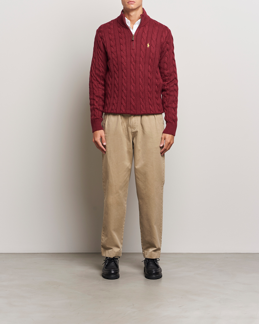 Heren | Truien | Polo Ralph Lauren | Cotton Cable Half Zip Red Carpet