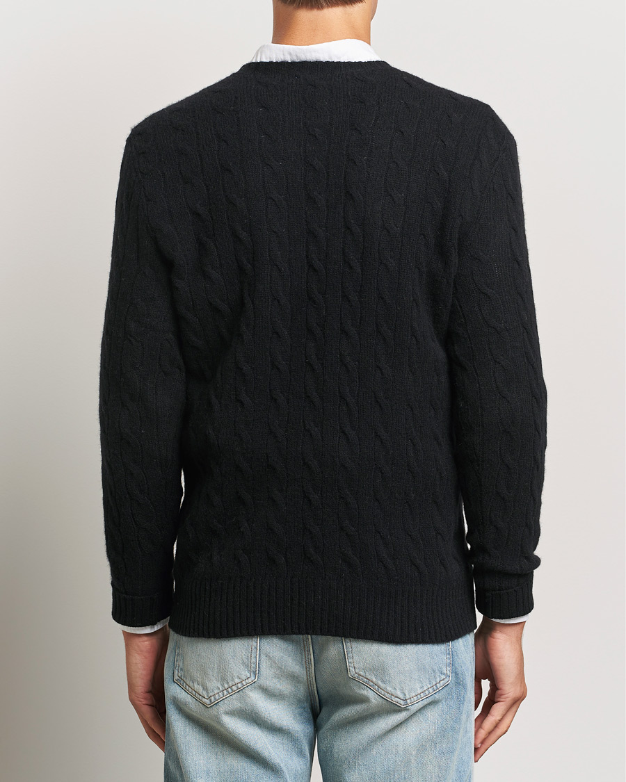 Heren | Truien | Polo Ralph Lauren | Wool/Cashmere Cable Crew Neck Polo Black