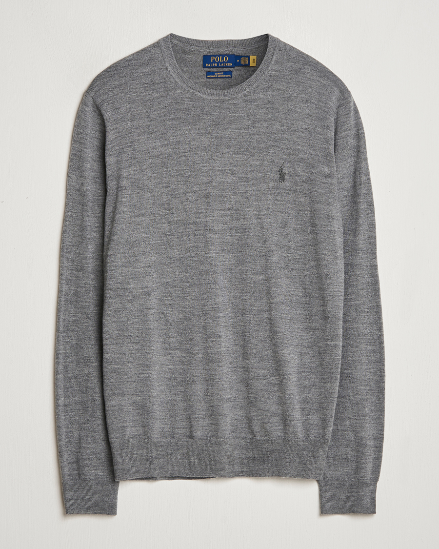 Homme | Pulls Et Tricots | Polo Ralph Lauren | Merino Crew Neck Pullover Fawn Grey Heather