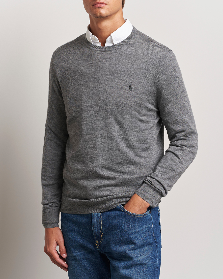 Homme | Pulls Et Tricots | Polo Ralph Lauren | Merino Crew Neck Pullover Fawn Grey Heather
