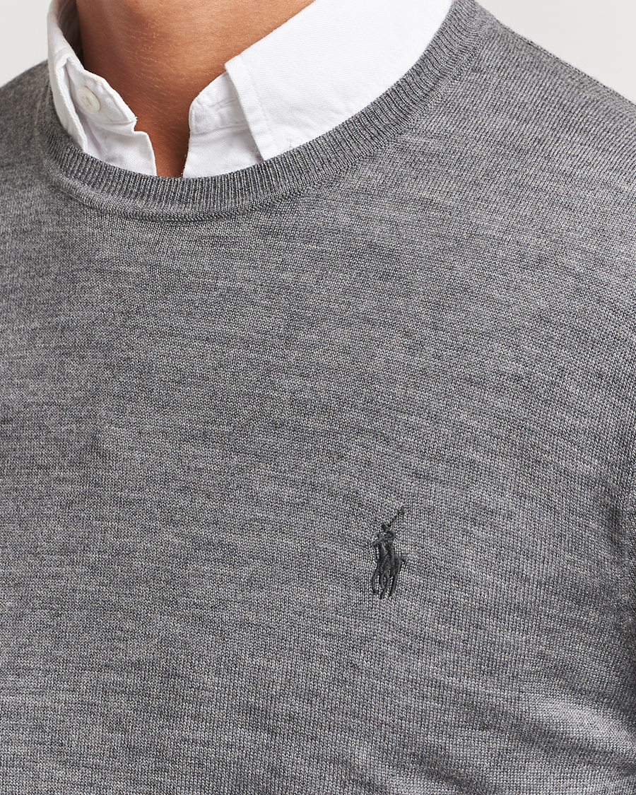 Homme | Pulls Et Tricots | Polo Ralph Lauren | Merino Crew Neck Pullover Fawn Grey Heather