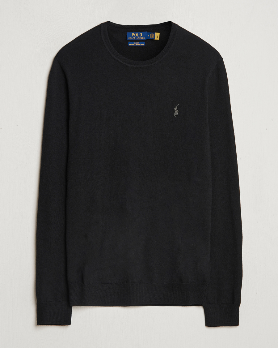Homme | Pulls Et Tricots | Polo Ralph Lauren | Merino Crew Neck Pullover Polo Black