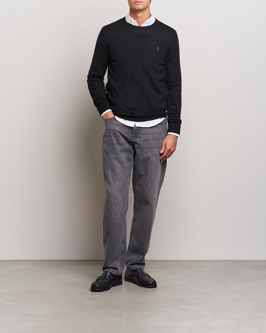 Homme | Pulls Et Tricots | Polo Ralph Lauren | Merino Crew Neck Pullover Polo Black