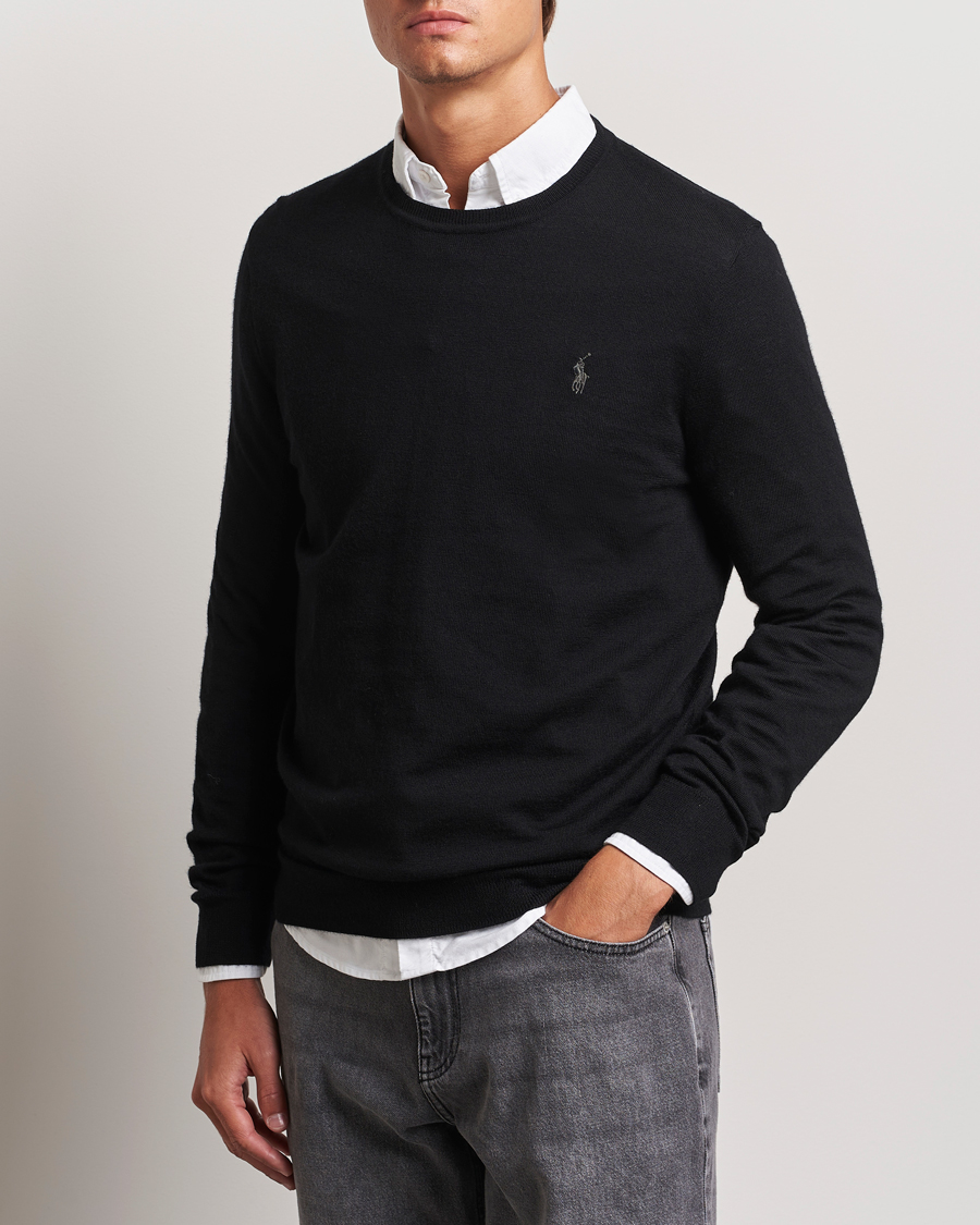 Homme | Pulls Et Tricots | Polo Ralph Lauren | Merino Crew Neck Pullover Polo Black