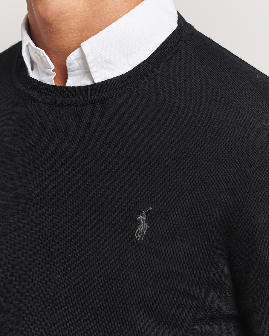 Homme | Pulls Et Tricots | Polo Ralph Lauren | Merino Crew Neck Pullover Polo Black