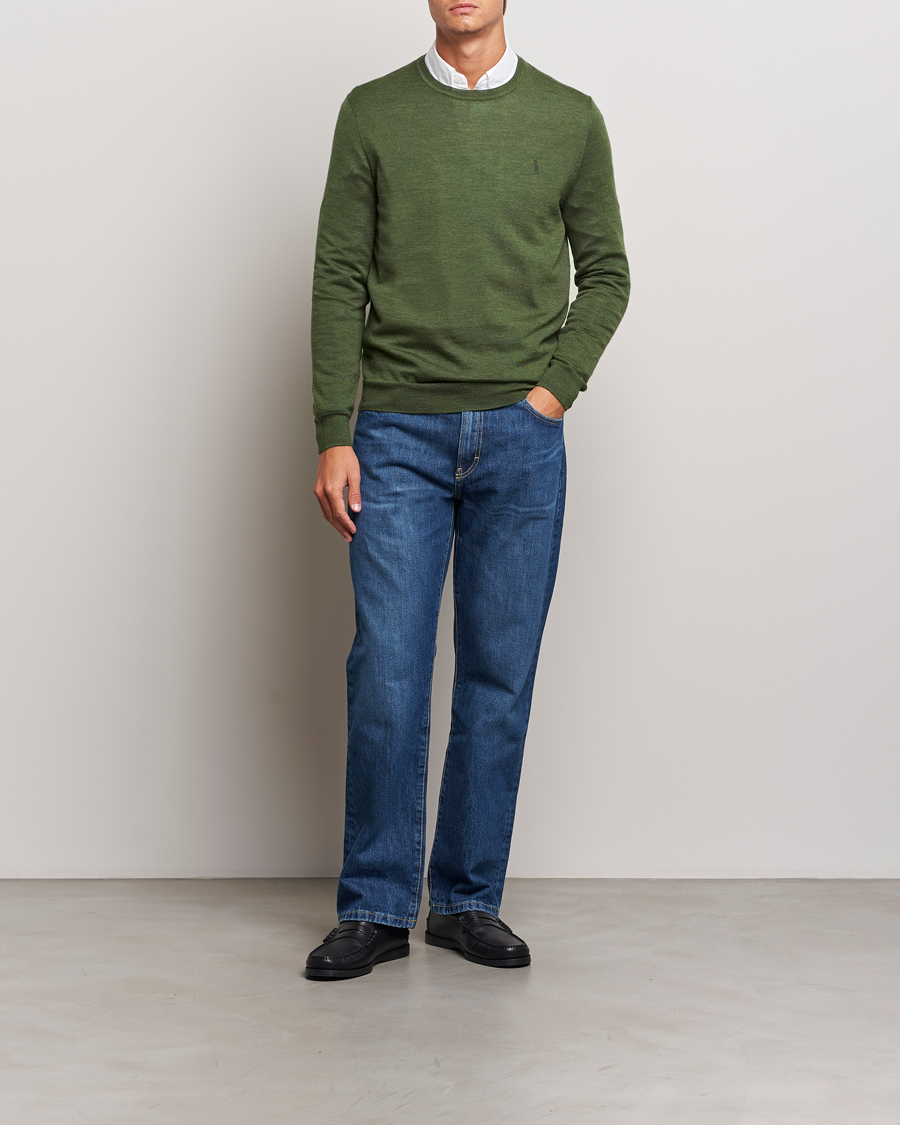 Heren | Truien | Polo Ralph Lauren | Merino Crew Neck Pullover Classic Olive Heather