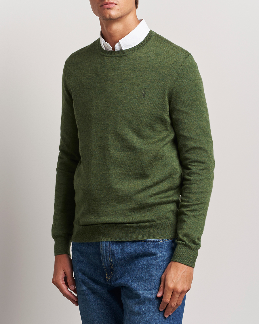 Heren | Truien | Polo Ralph Lauren | Merino Crew Neck Pullover Classic Olive Heather