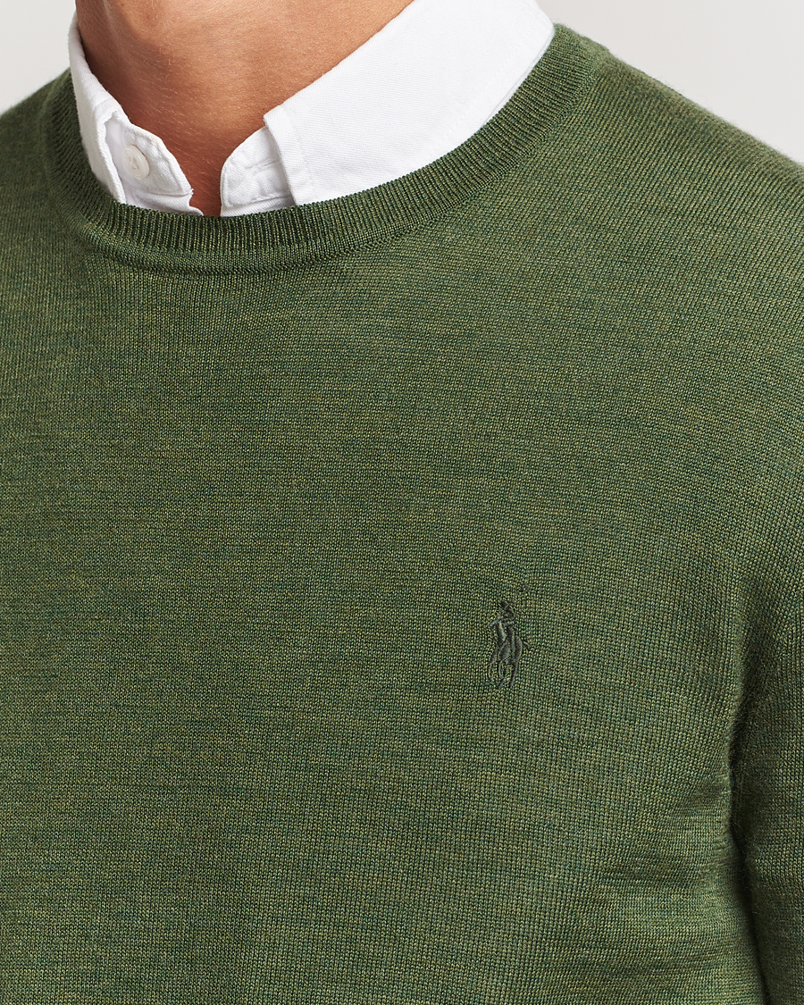 Heren | Truien | Polo Ralph Lauren | Merino Crew Neck Pullover Classic Olive Heather