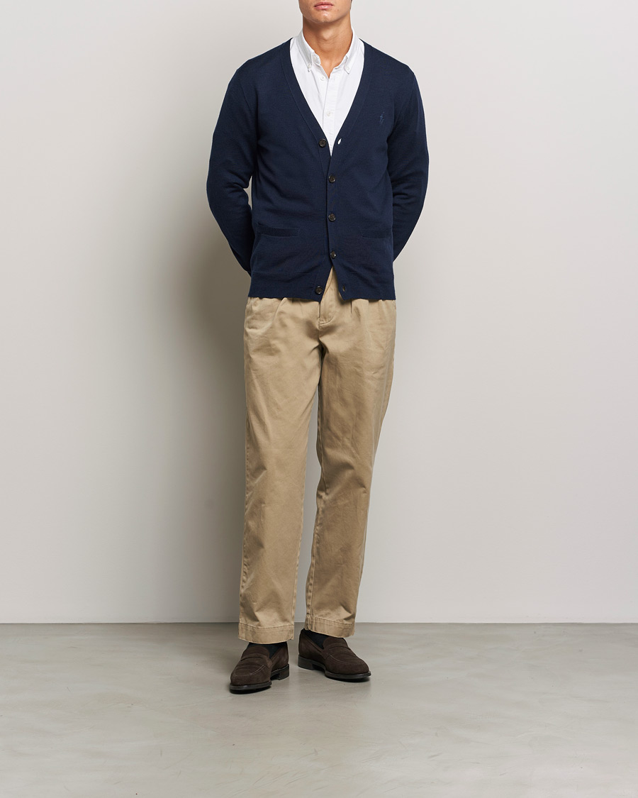Homme | Pulls Et Tricots | Polo Ralph Lauren | Merino Knitted Cardigan Hunter Navy