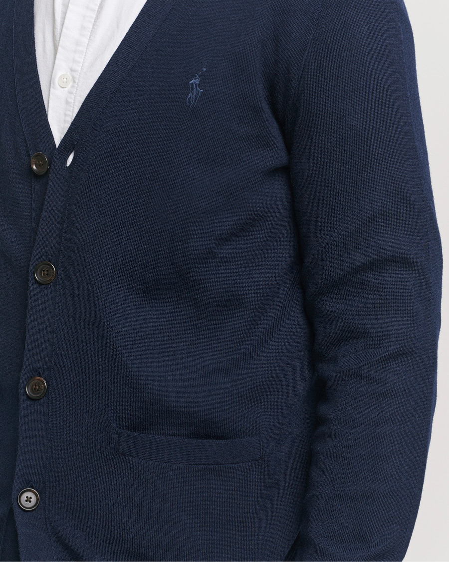 Homme | Pulls Et Tricots | Polo Ralph Lauren | Merino Knitted Cardigan Hunter Navy