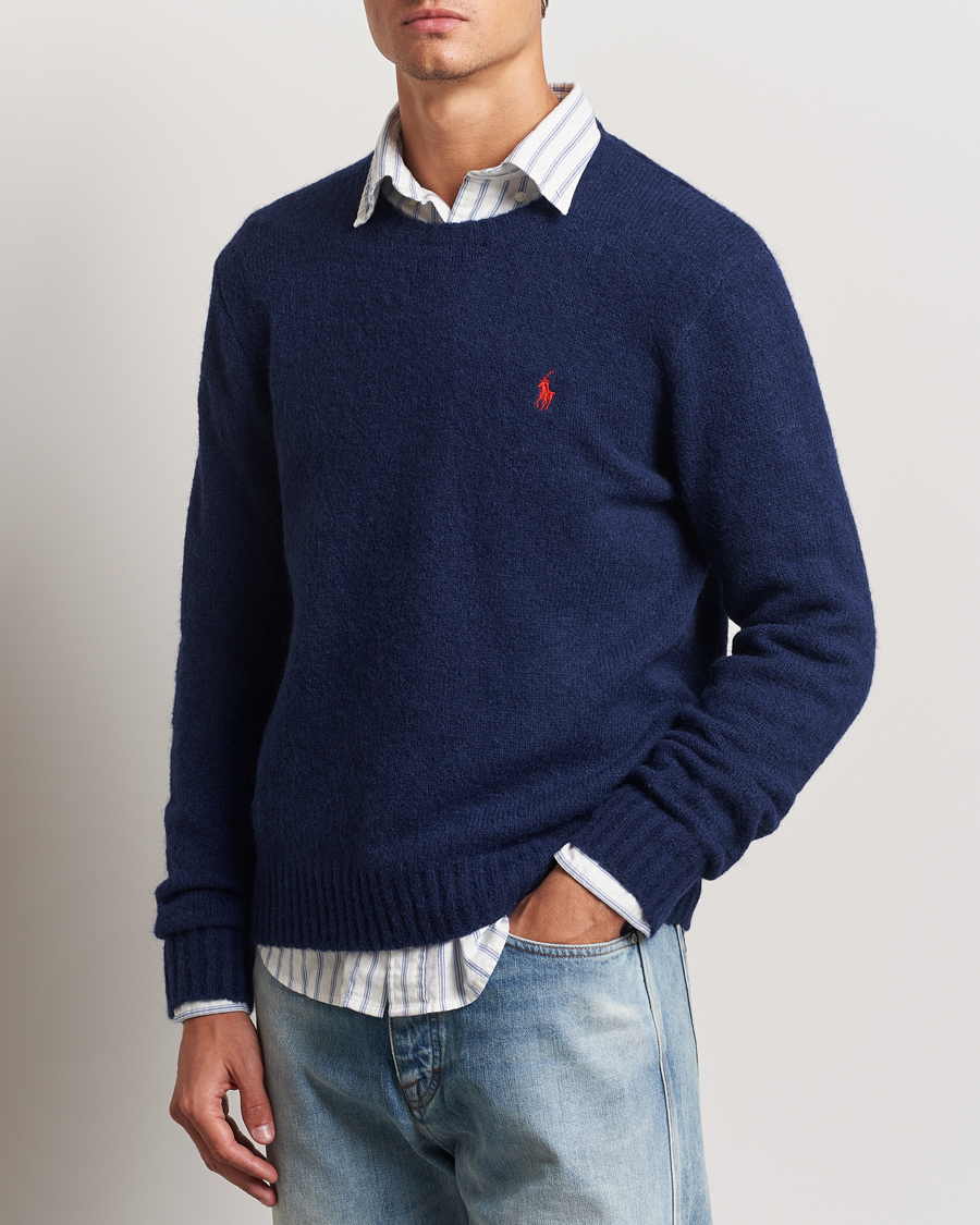 Homme | Pulls Et Tricots | Polo Ralph Lauren | Alpaca Crew Neck Sweater Bright Navy