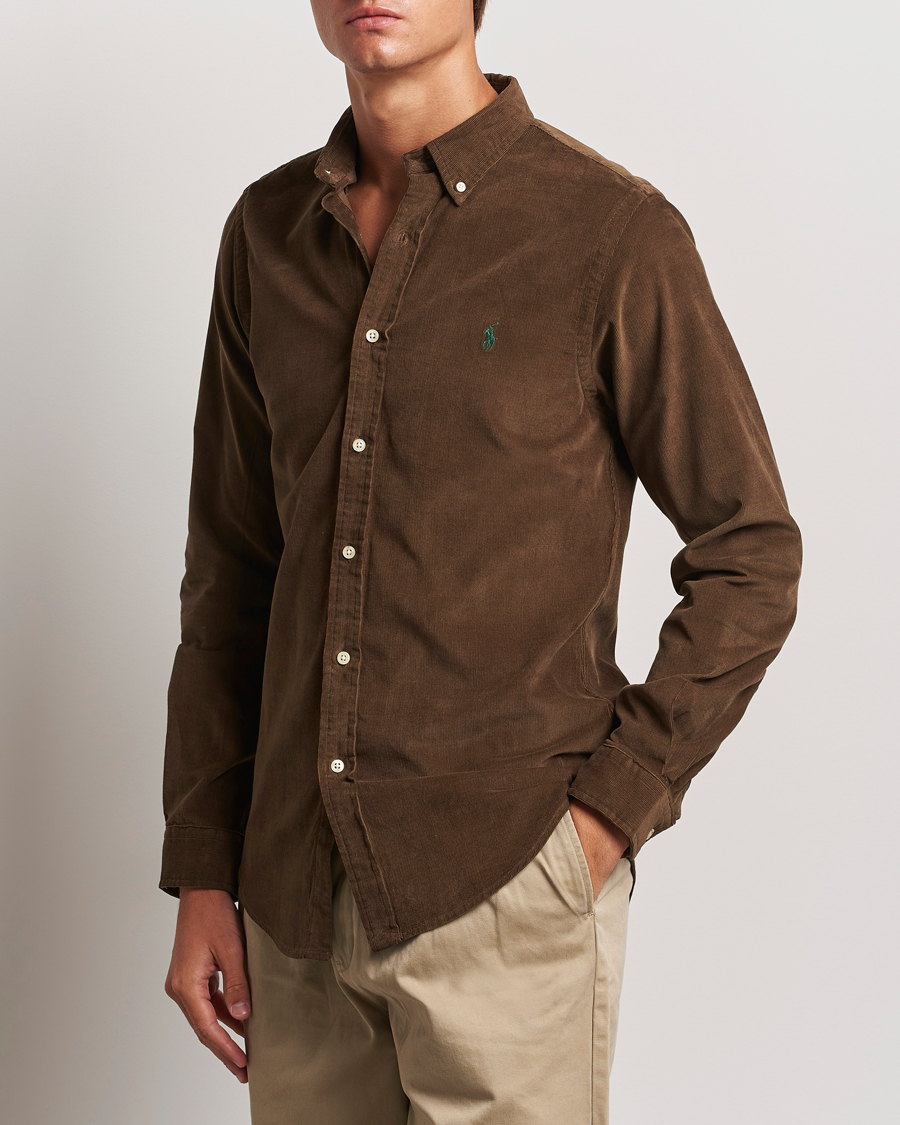 Homme | Chemises | Polo Ralph Lauren | Slim Fit Corduroy Shirt Chocolate Mousse