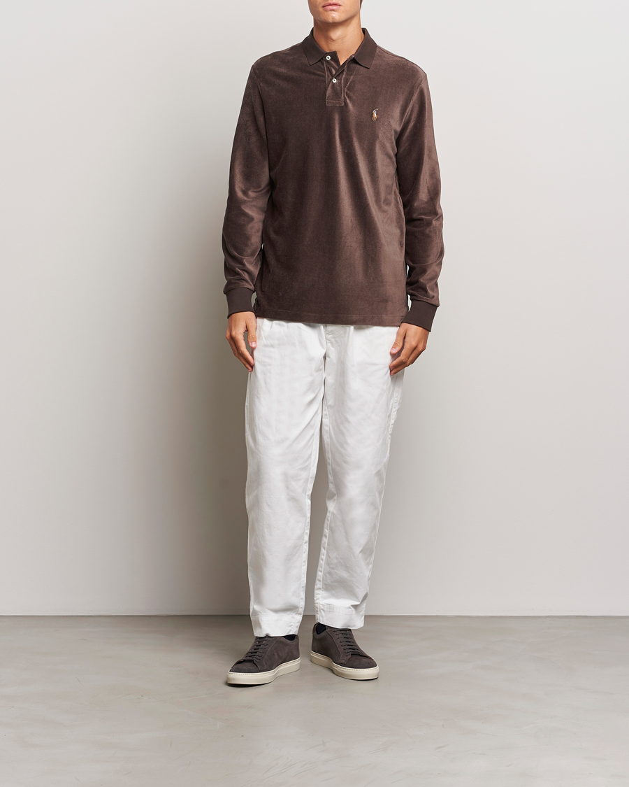 Homme | Pulls Et Tricots | Polo Ralph Lauren | Corduroy Long Sleeve Polo Circuit Brown