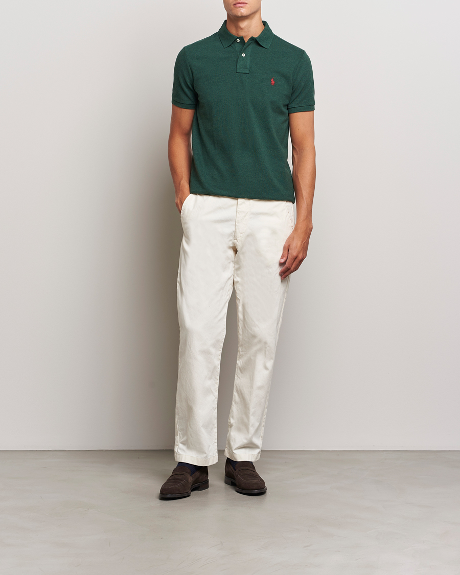 Heren | Polo's | Polo Ralph Lauren | Custom Slim Fit Polo Scotch Pine Heather