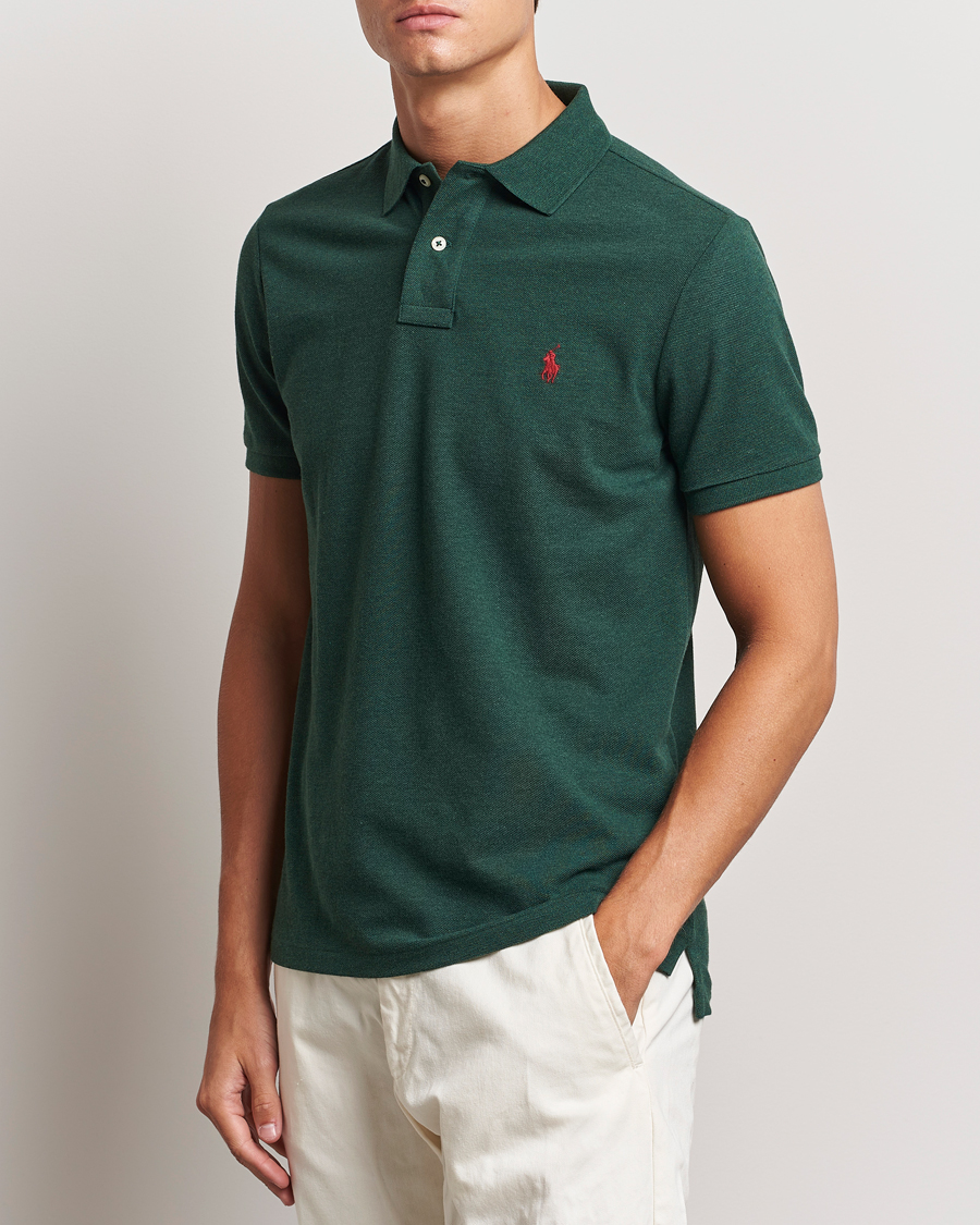 Heren | Polo's | Polo Ralph Lauren | Custom Slim Fit Polo Scotch Pine Heather