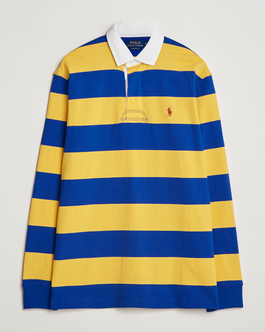 Heren | Truien | Polo Ralph Lauren | Jersey Striped Rugger Yellow/Classic Azure