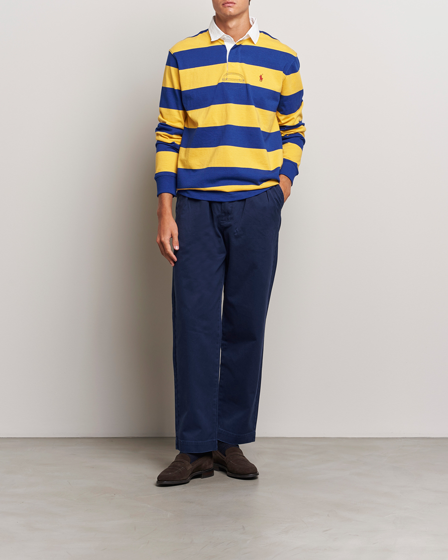 Heren | Truien | Polo Ralph Lauren | Jersey Striped Rugger Yellow/Classic Azure
