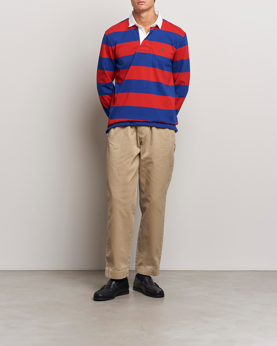 Heren | Truien | Polo Ralph Lauren | Jersey Striped Rugger Red/Classic Azure
