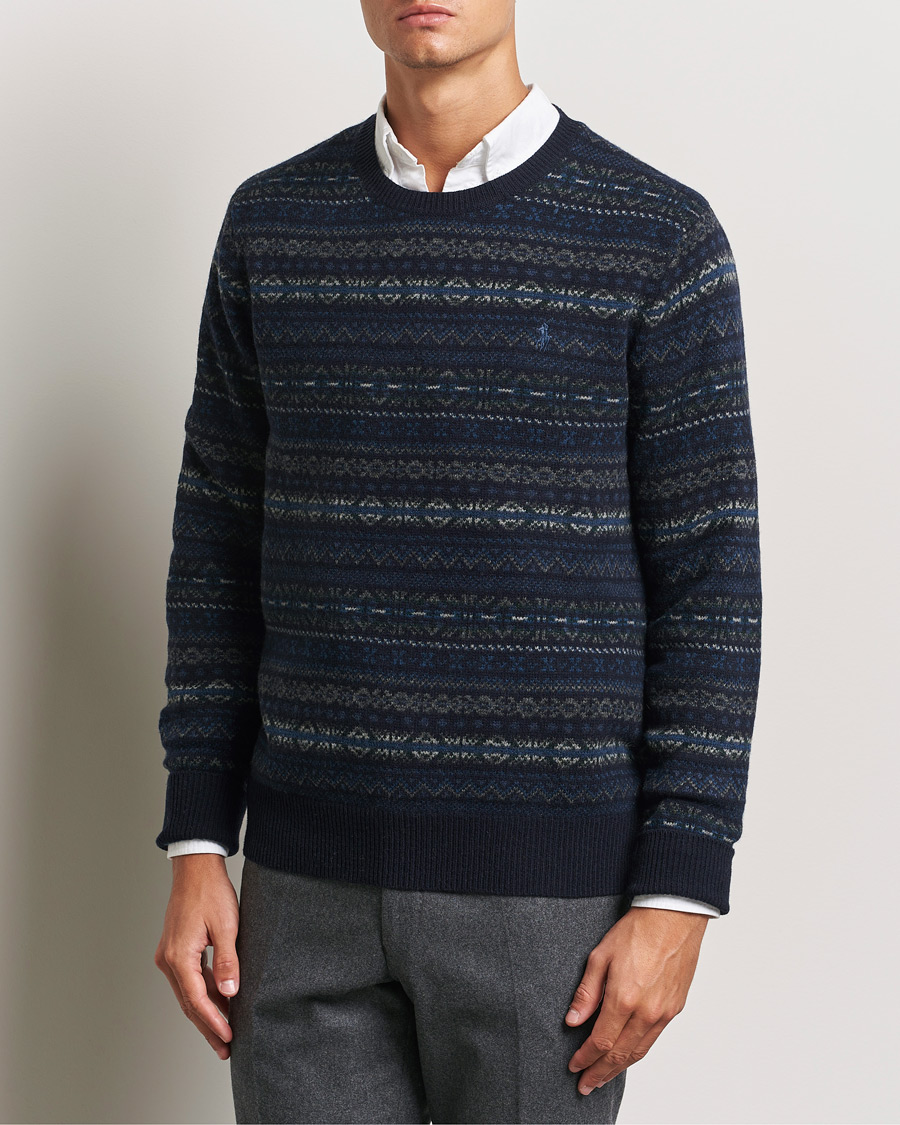 Homme | Pulls Et Tricots | Polo Ralph Lauren | Wool Fairisle Sweater Navy Combo