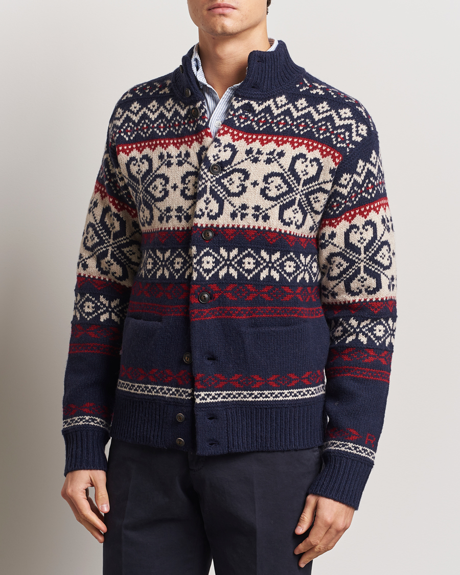 Heren | Truien | Polo Ralph Lauren | Wool Blend Cardigan Navy Combo