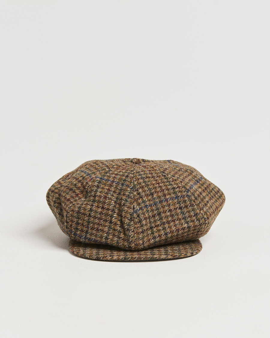 Homme | Polo Ralph Lauren Newsboy Herringbone Cap Sage/Tan | Polo Ralph Lauren | Newsboy Herringbone Cap Sage/Tan