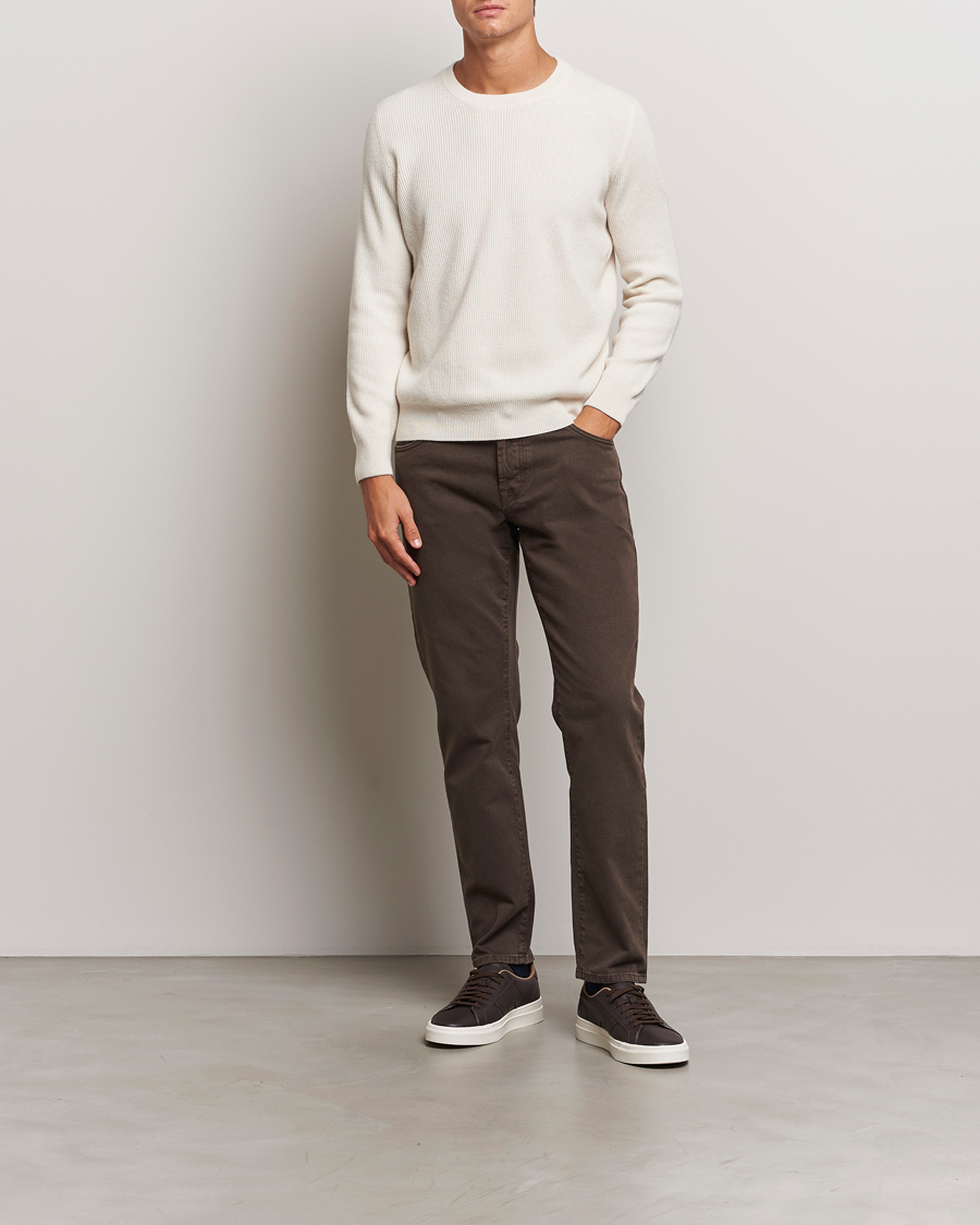 Heren | Broeken | Incotex | 5-Pocket Bull Denim Pants Dark Brown