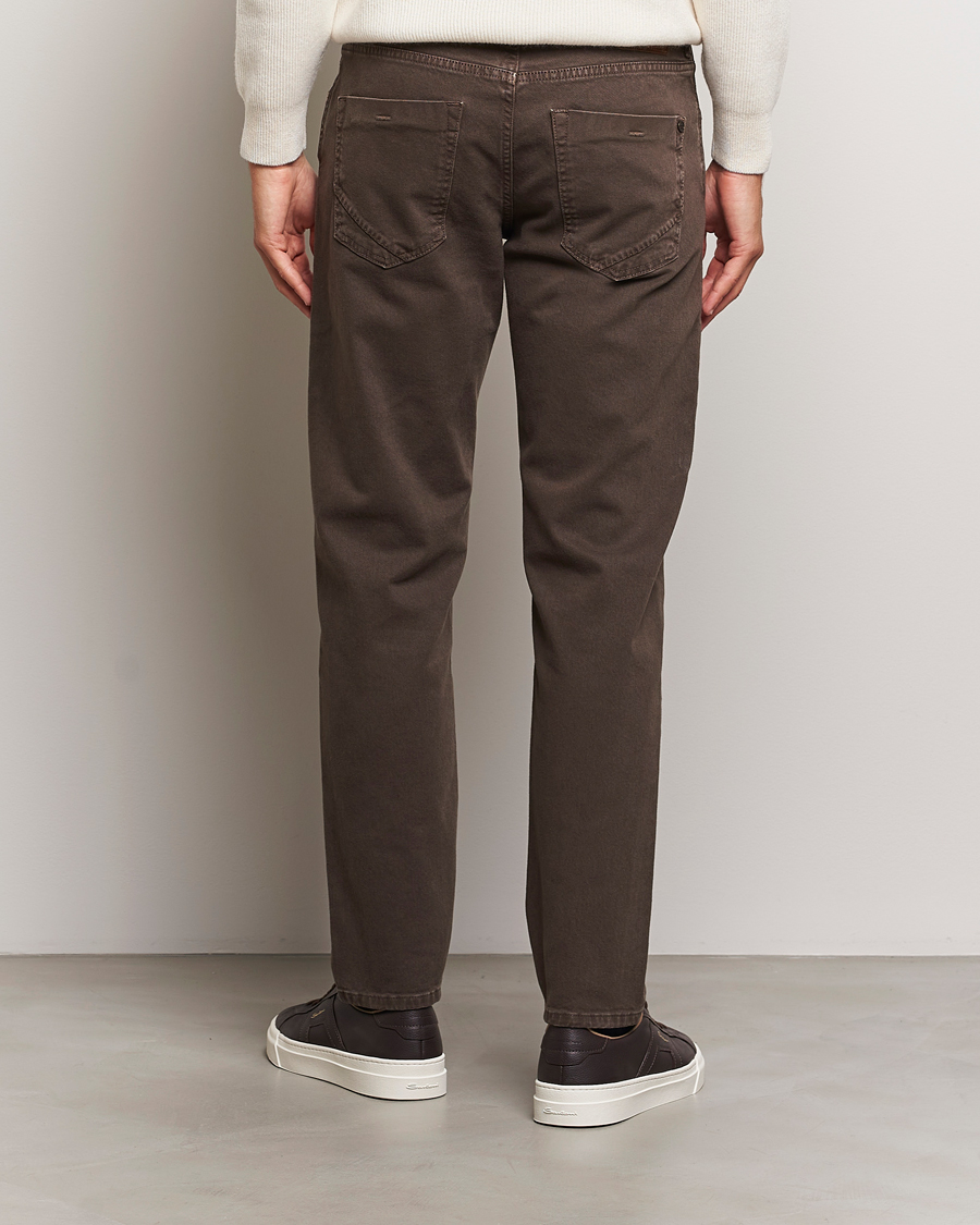 Heren | Broeken | Incotex | 5-Pocket Bull Denim Pants Dark Brown