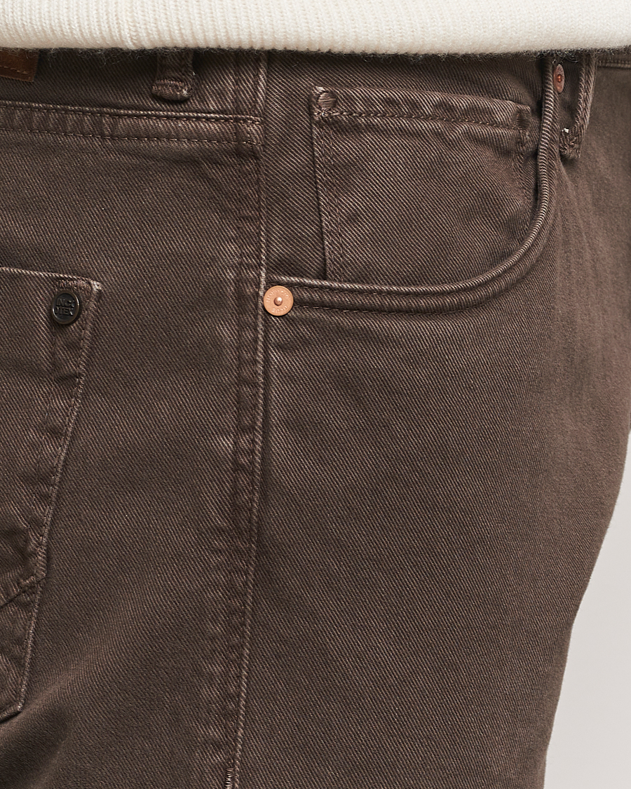 Heren | Broeken | Incotex | 5-Pocket Bull Denim Pants Dark Brown