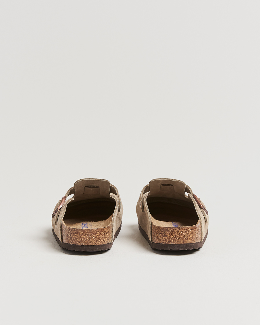 Heren | Sandalen slides | BIRKENSTOCK | Boston Soft Footbed Taupe Suede