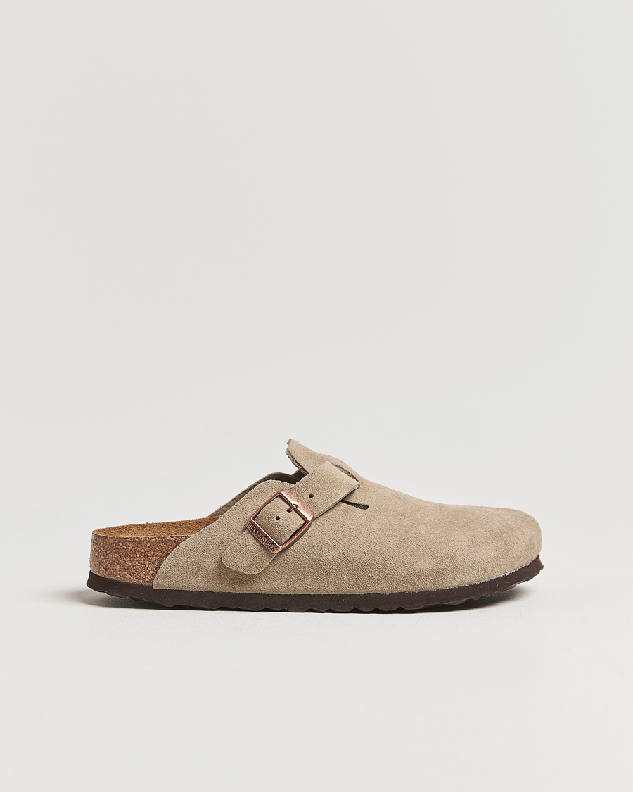 Heren | Sandalen slides | BIRKENSTOCK | Woman Boston Soft Footbed Taupe Suede