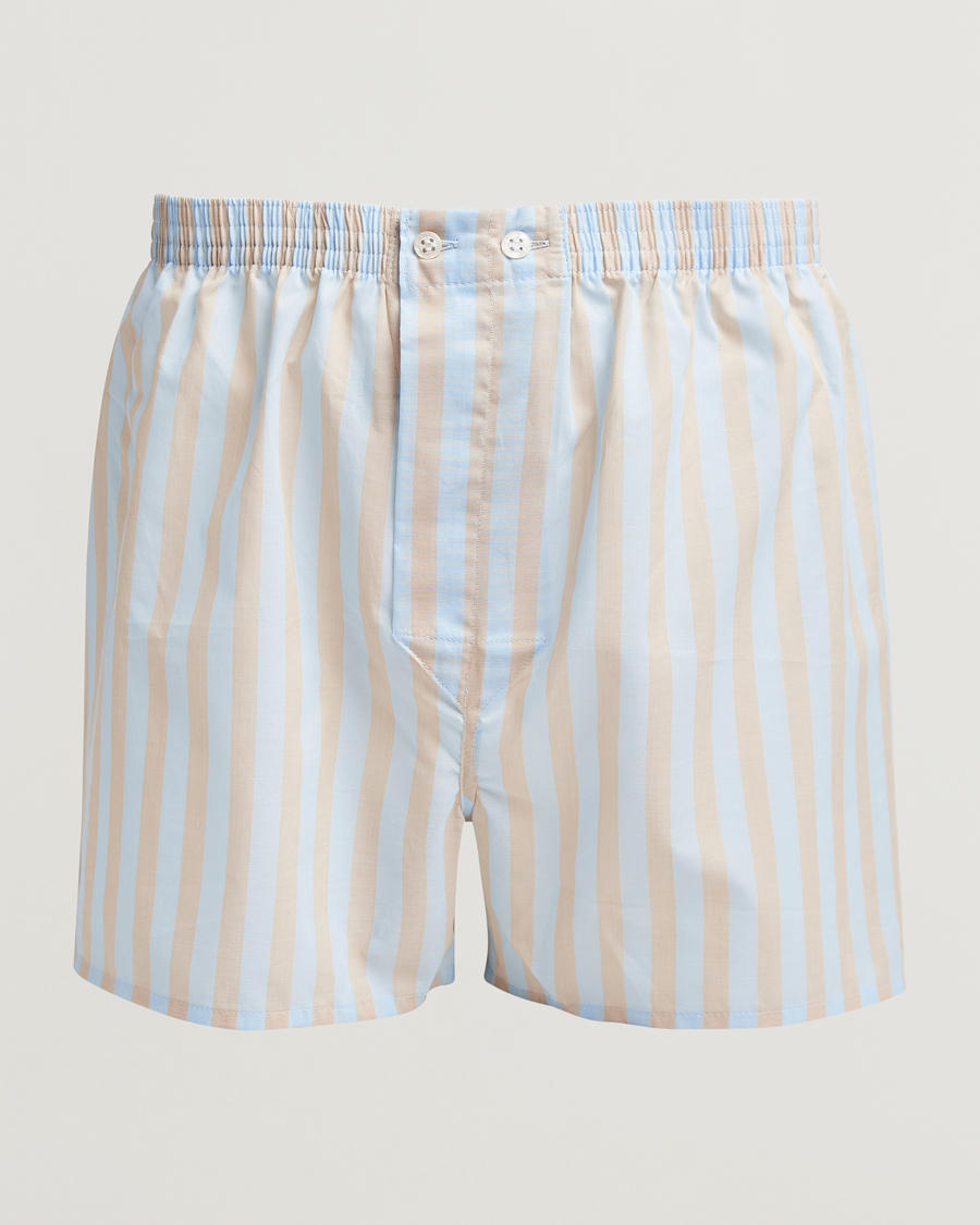 Heren | Ondergoed | Derek Rose | Classic Fit Woven Cotton Boxer Shorts Light Blue