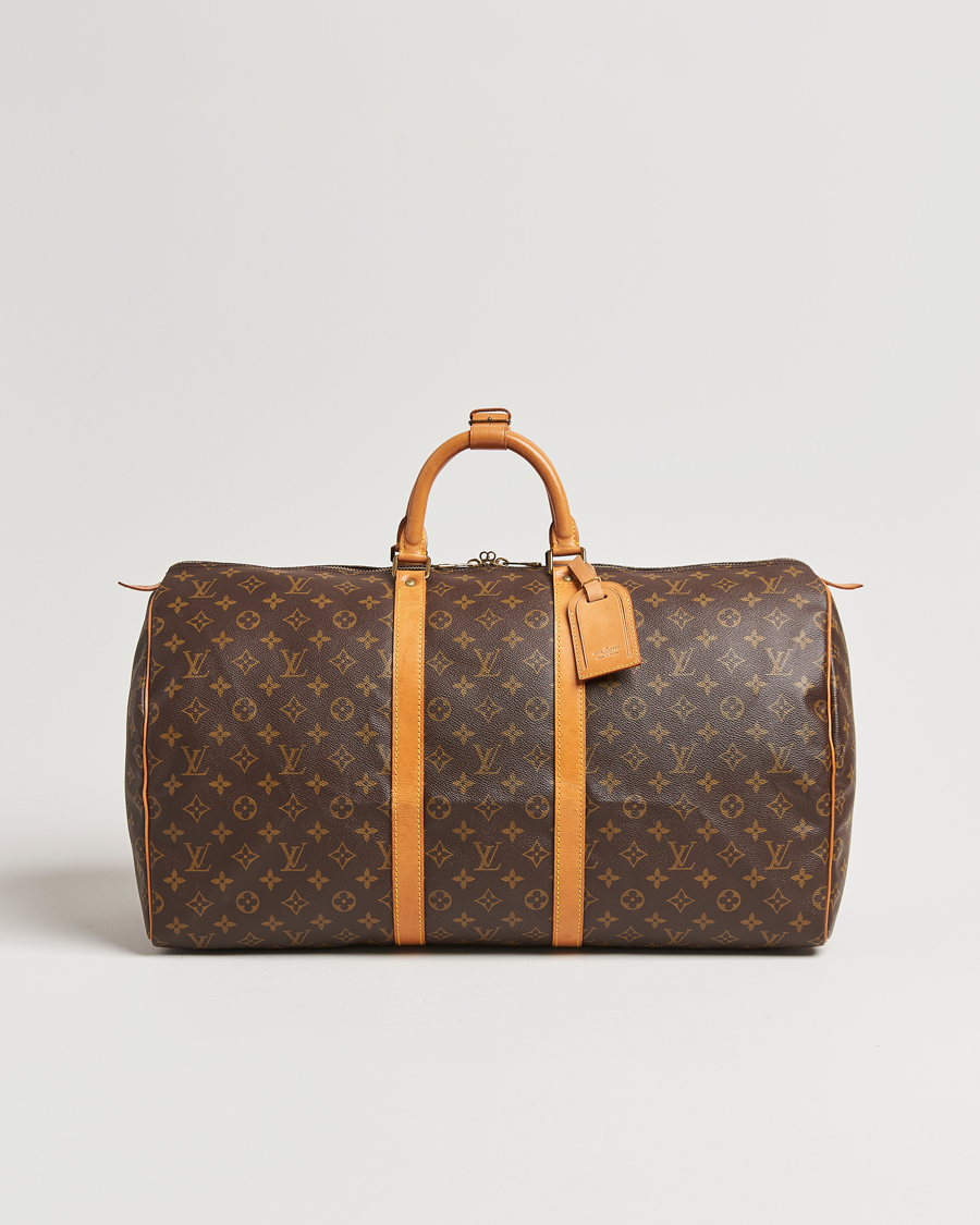 Homme | Louis Vuitton Pre-Owned Keepall 55 Bag Monogram | Louis Vuitton Pre-Owned | Keepall 55 Bag Monogram
